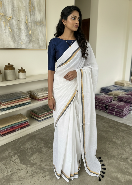 Kerala Mul Cotton Soft Fabric Saree SL215