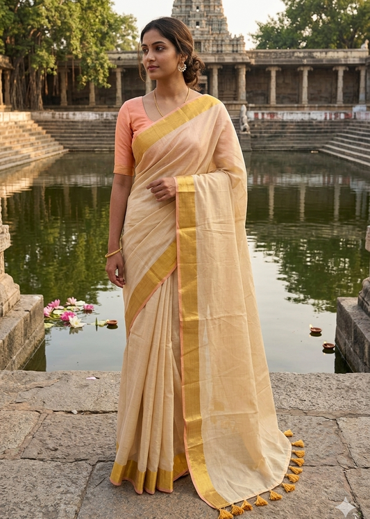Kerala Mul Cotton Soft Fabric Saree SL215