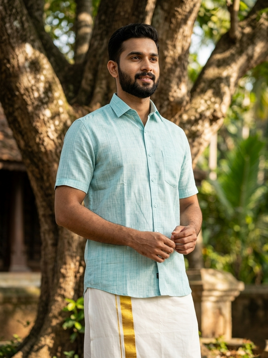 Southloom Pure Cotton Blue Lines Shirt SLSHIRT 48 HS