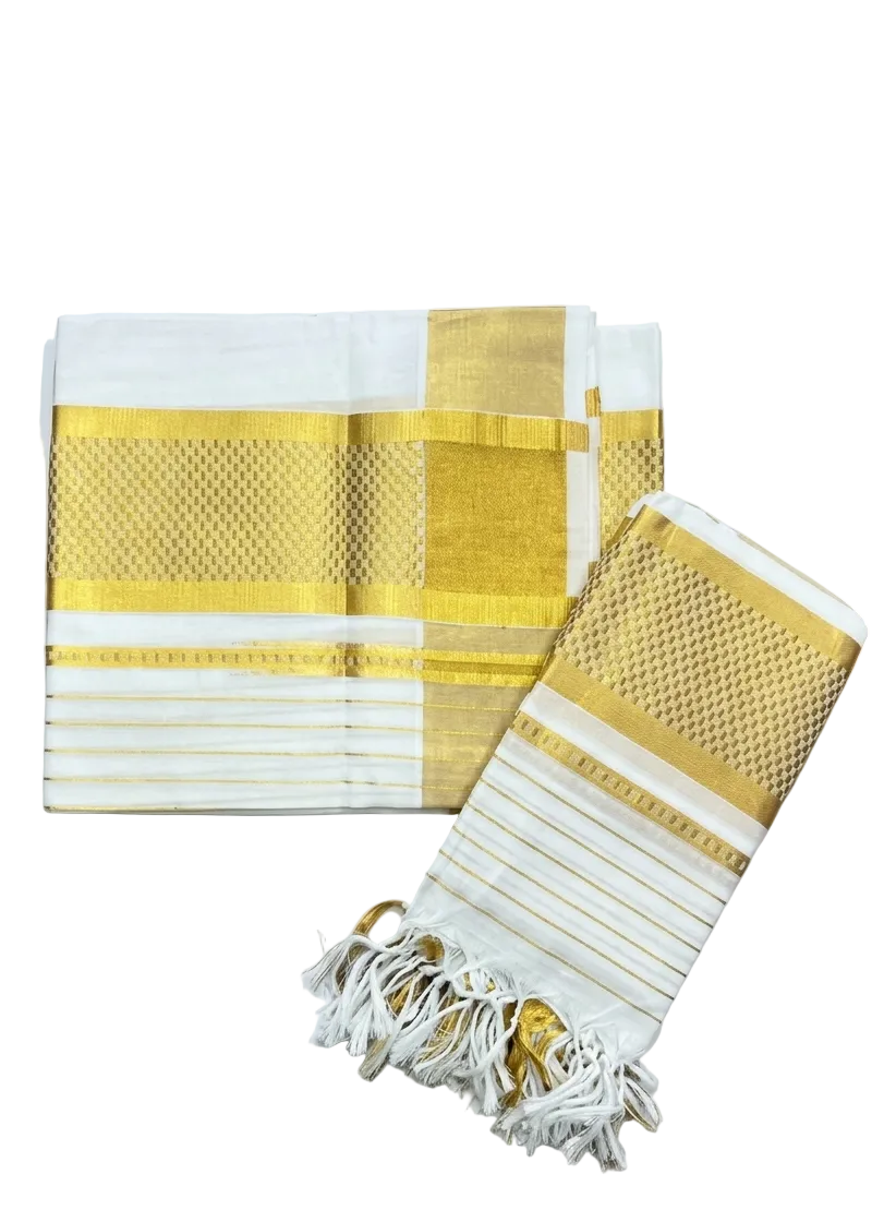 Southloom Cotton Handloom Set Mundu  SL619