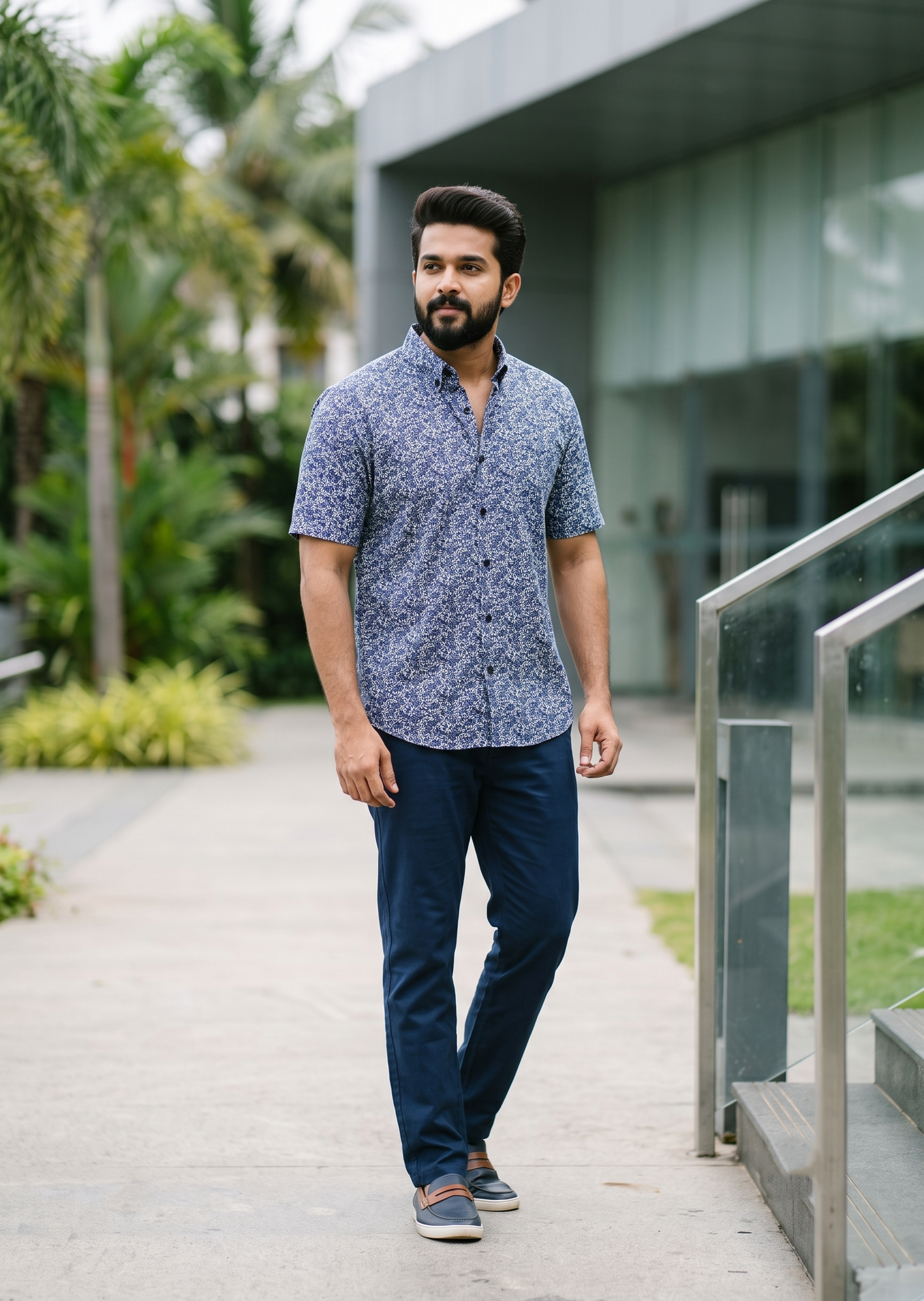 Southloom Casual Floral Printed Shirt for Men in Half Sleeve SL608