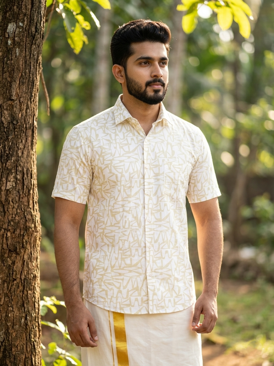 Pure Cotton Pink Shirt with White Lines SLSHIRT 46 HS