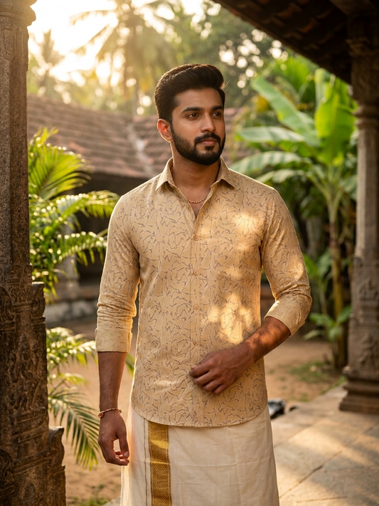 Southloom Pure Cotton Printed Shirt SLSHIRT 38 FS