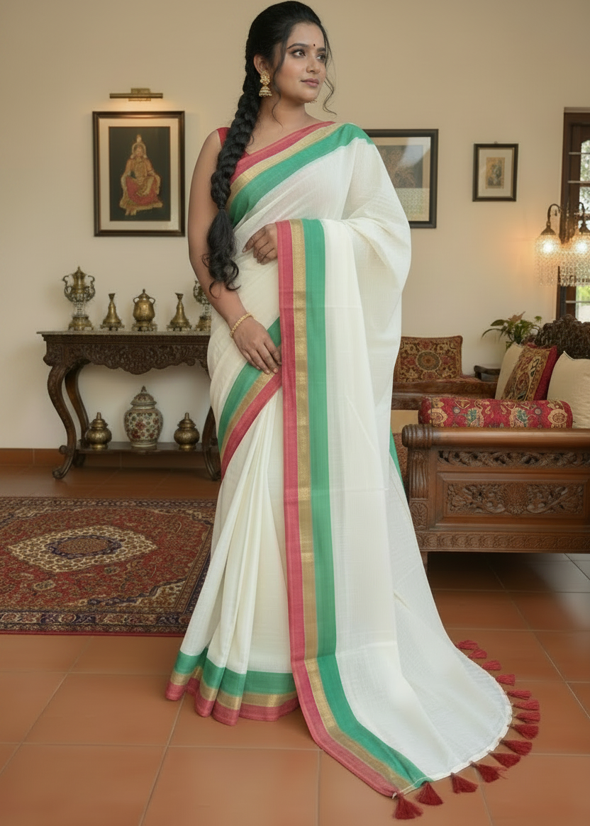 Kerala Mul Cotton Soft Fabric Saree SL215