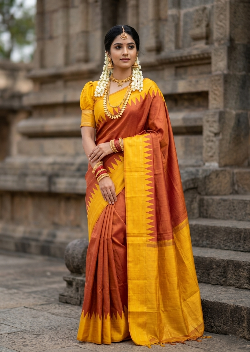 Southloom Premium Bridal Handloom Kanchipuram Silk Saree