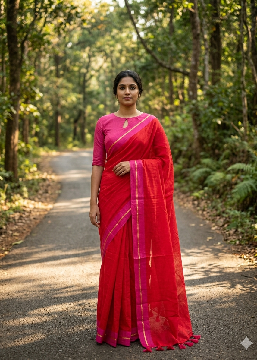 Kerala Mul Cotton Soft Fabric Saree SL215