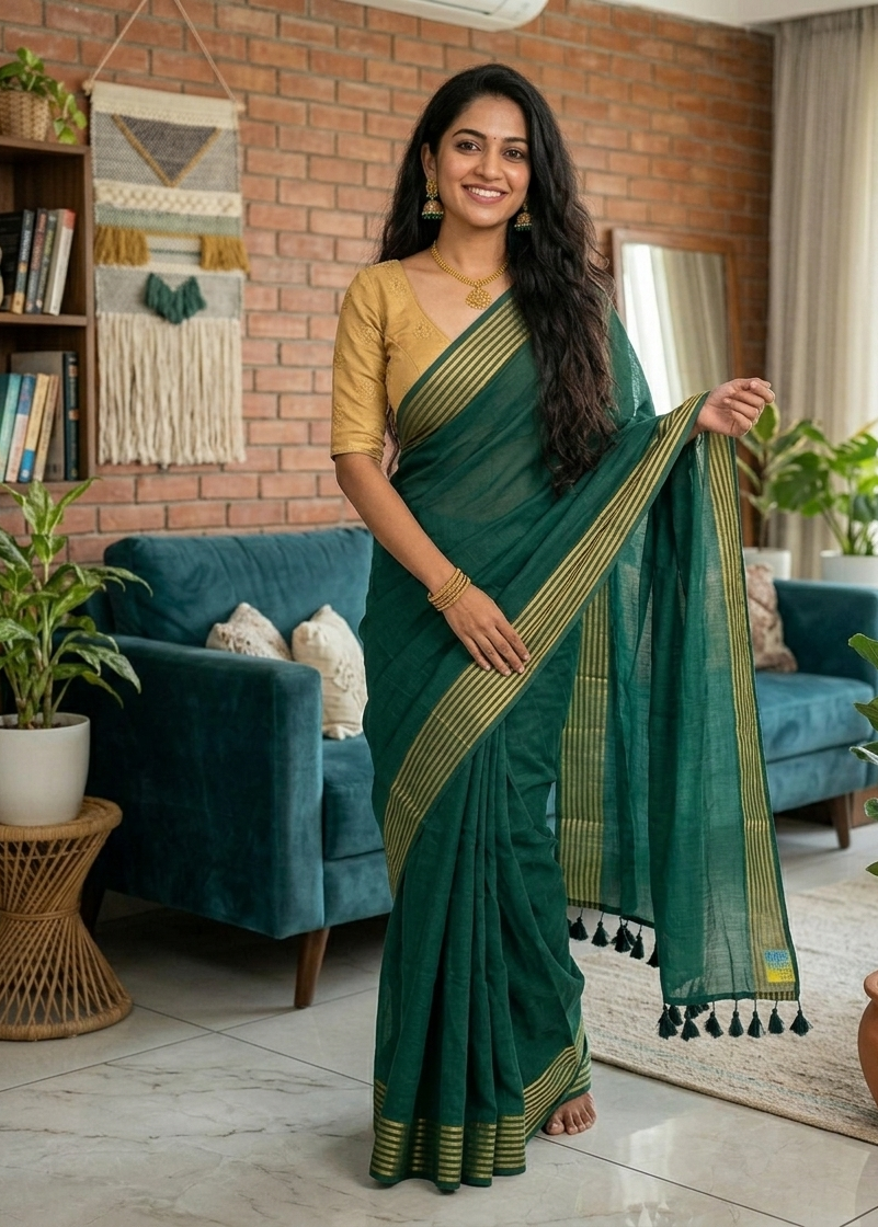 Kerala Mul Cotton Soft Fabric Saree SL215