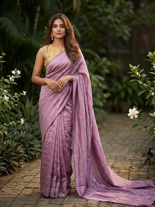 Southloom Desginer Vichithra Silks Saree in Pink