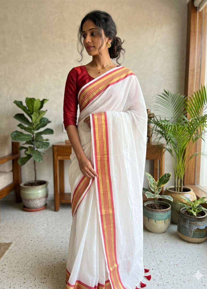 Kerala Mul Cotton Soft Fabric Saree SL215