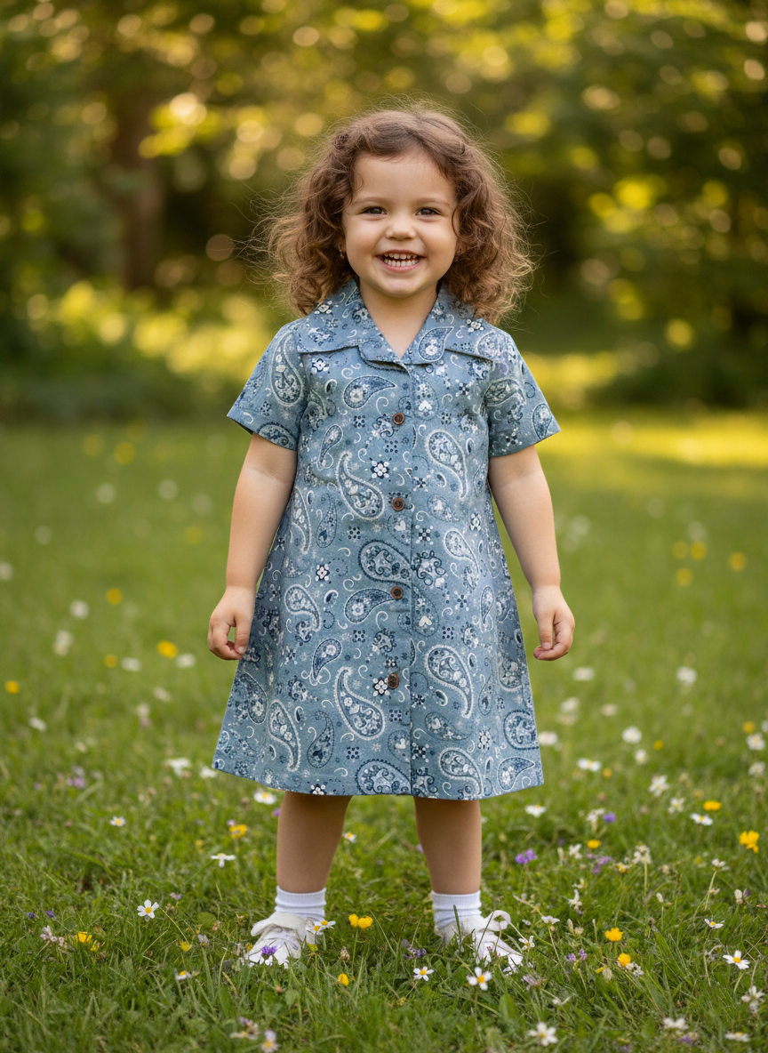 Southloom Pure Cotton Jaipur Printed Frocks for Girls (Age 1-2)