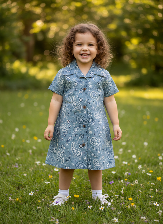 Southloom Pure Cotton Jaipur Printed Frocks for Girls (Age 1-2)