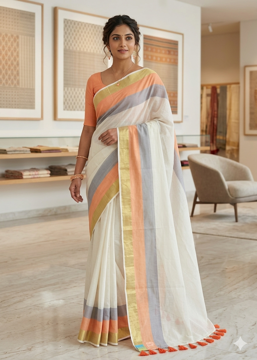 Kerala Mul Cotton Soft Fabric Saree SL215