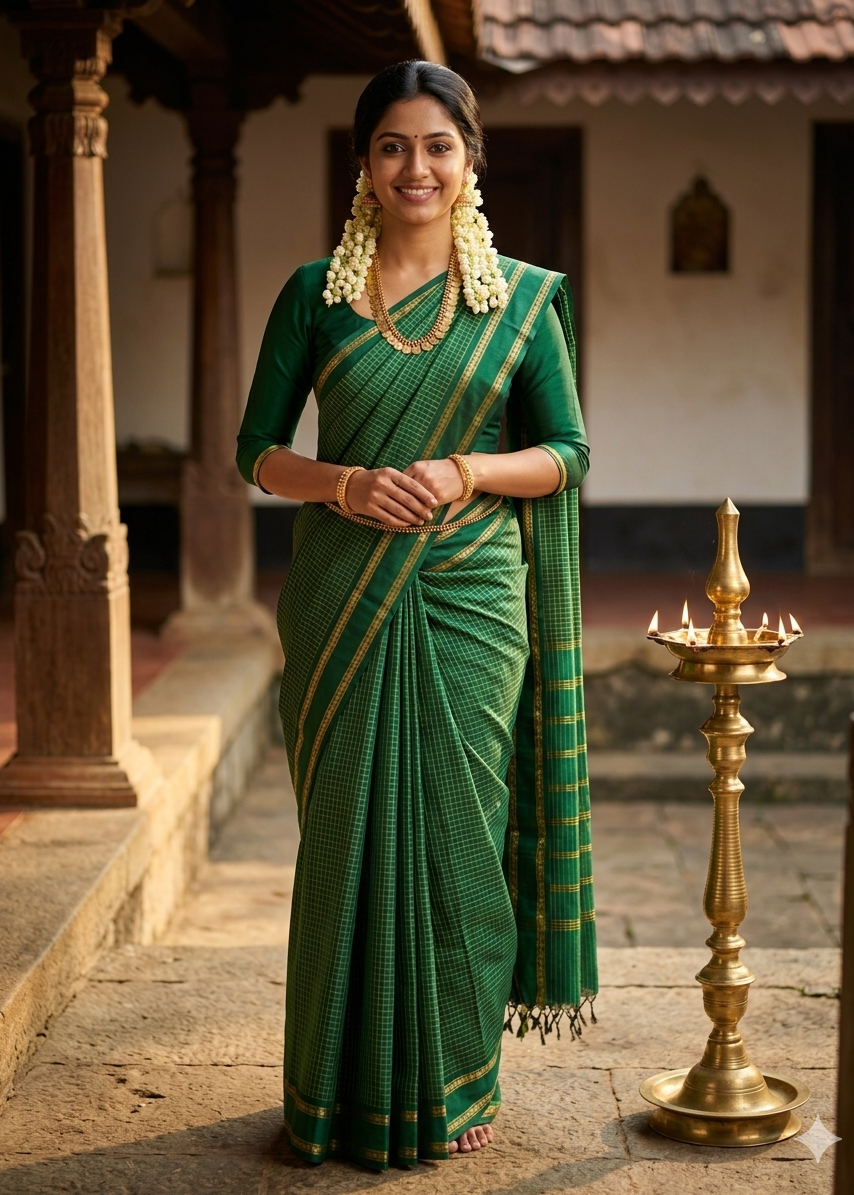 Green Kalyani Cotton Saree SL236