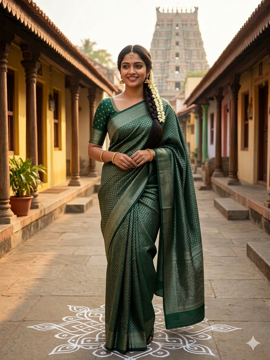 Brocade Semi Silk Saree SL242