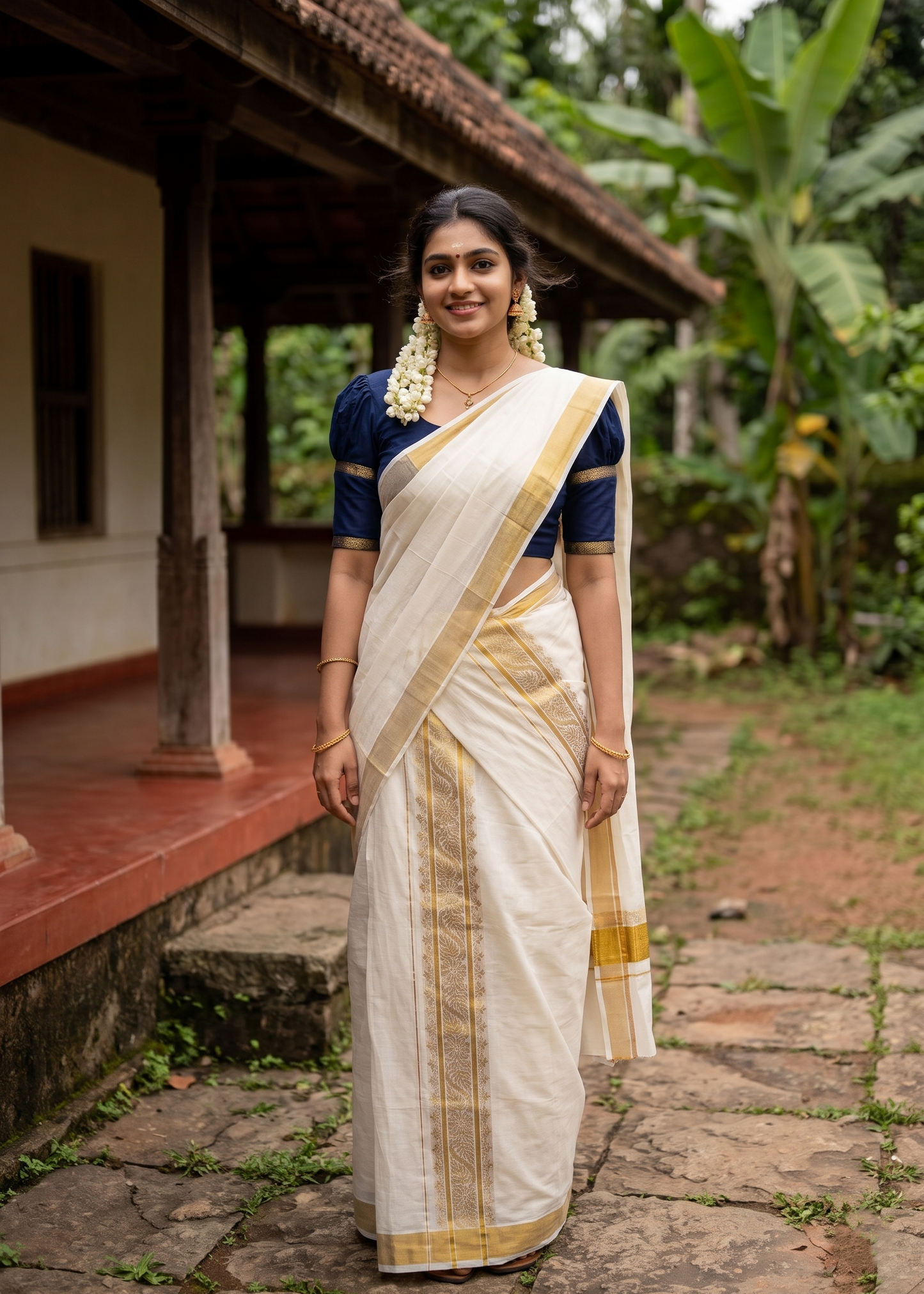 Kerala Cotton Single Set Mundu (2.80 mtrs) SL411
