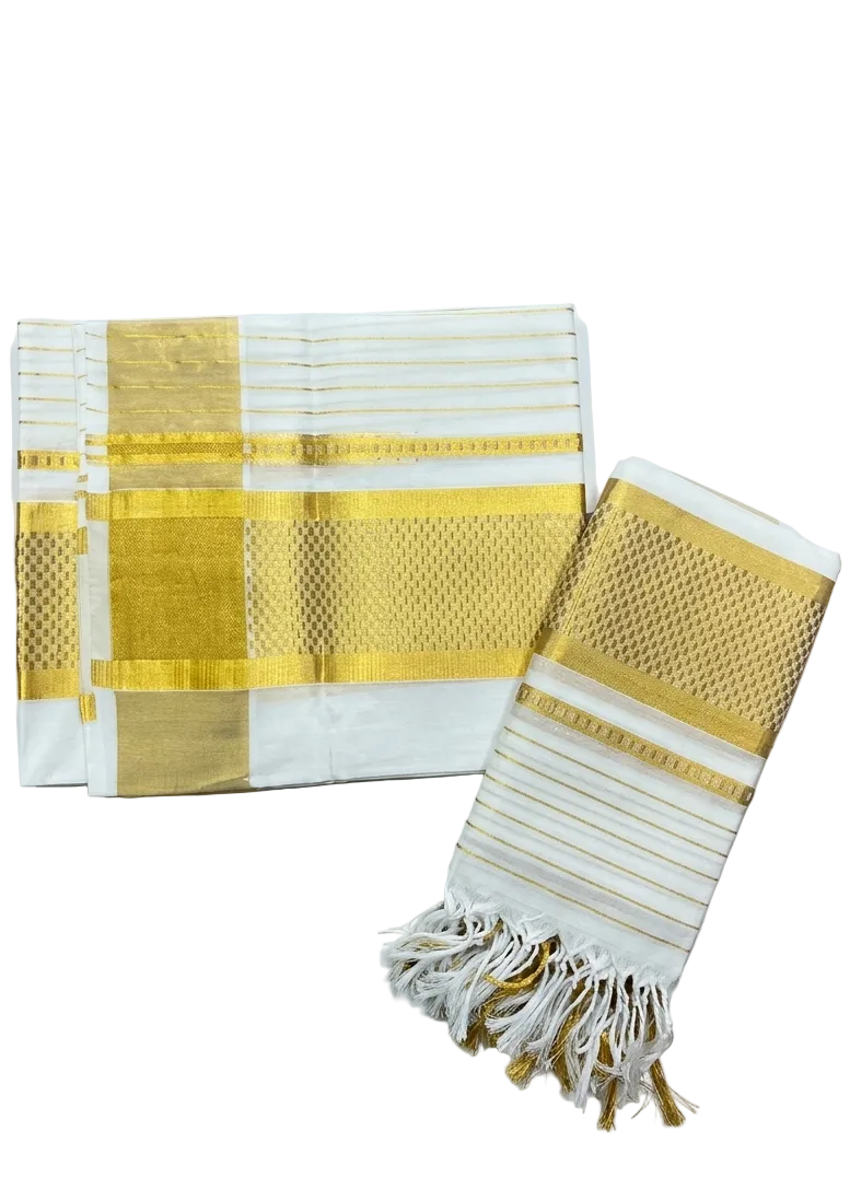 Southloom Cotton Handloom Set Mundu  SL619