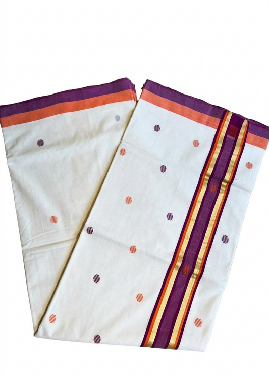 Southloom Blaramapuram Unakkupavu Premium Handloom Cotton Saree SL618