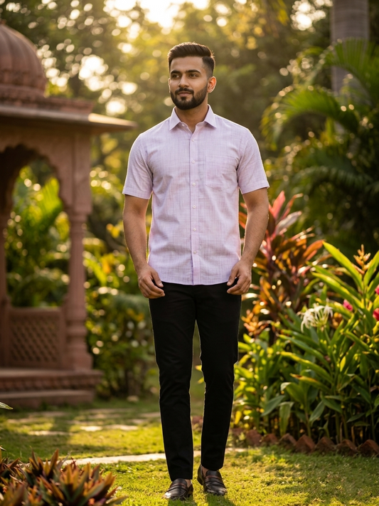 Southloom Pure Cotton Lavender Shirt SLSHIRT 48 HS