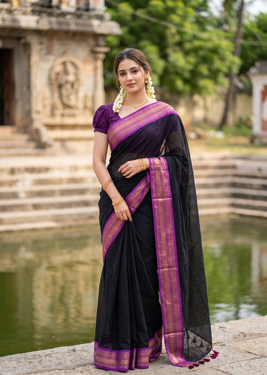 Southloom Mul Cotton 120 x 120 Soft Fabric Saree SL215