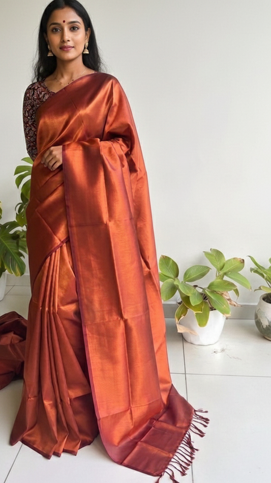 Plain Tissue Saree SL225