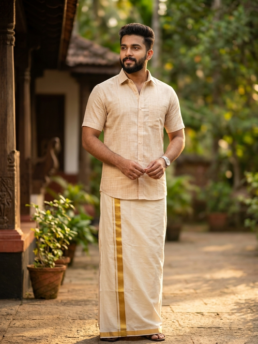 Southloom Pure Cotton Brown Shirt SLSHIRT 48 HS