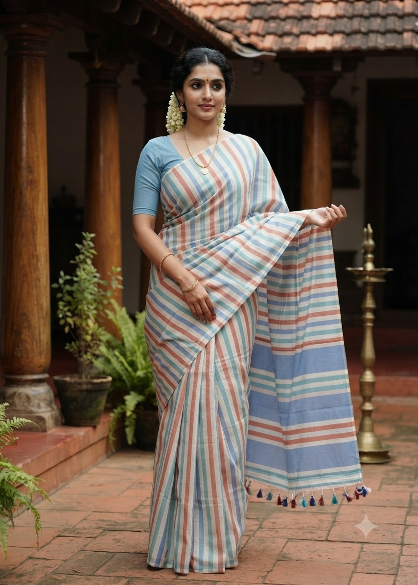 Southloom Cotton Mulloth Saree SL150