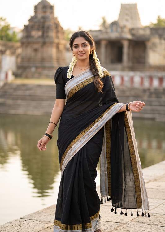 Southloom Mul Cotton 120 x 120 Soft Fabric Saree SL215