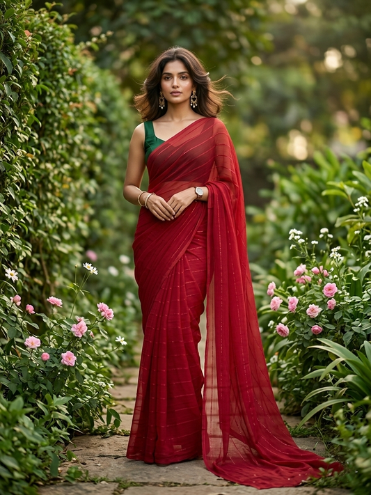 Southloom Desginer Vichithra Silks Saree in Maroon
