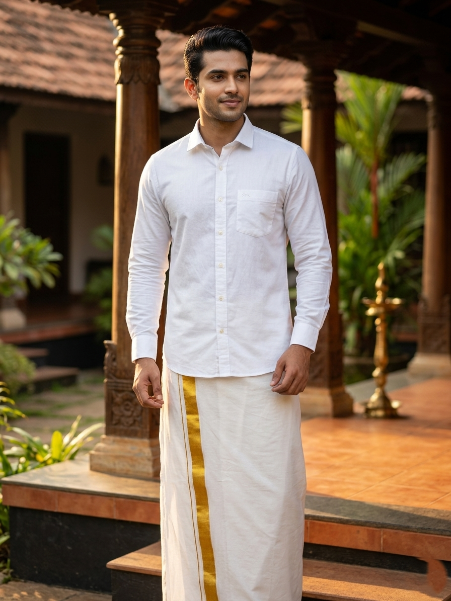 Southloom Cotton Pure White Shirt SLSHIRT 38 FS (M)