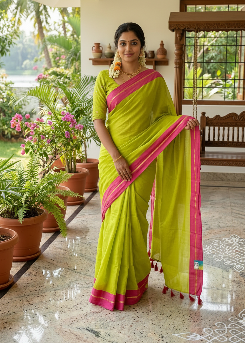 Kerala Mul Cotton Soft Fabric Saree SL215