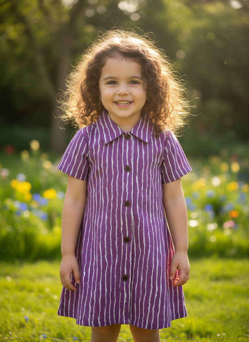 Southloom Pure Cotton Jaipur Printed Frocks for Girls (Age 1-2)