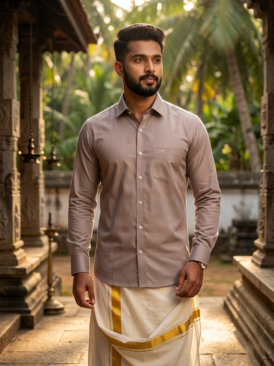 Southloom Pure Cotton Lavander Plain Shirt SLSHIRT 38 FS