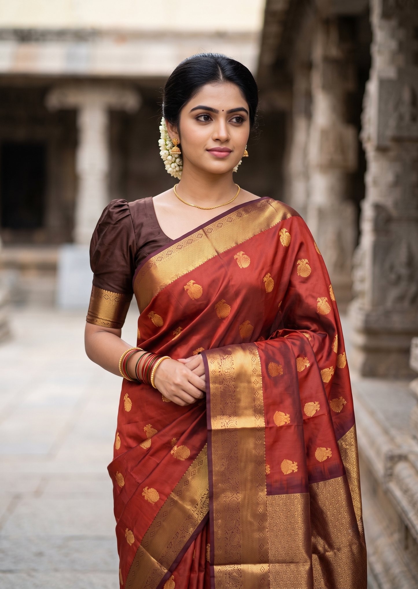 Burnt Orange Saree SLORANGE