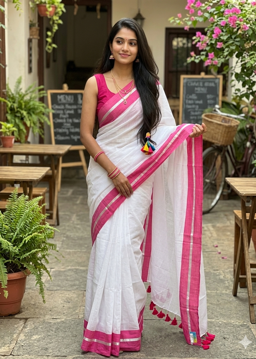 Kerala Mul Cotton Soft Fabric Saree SL215