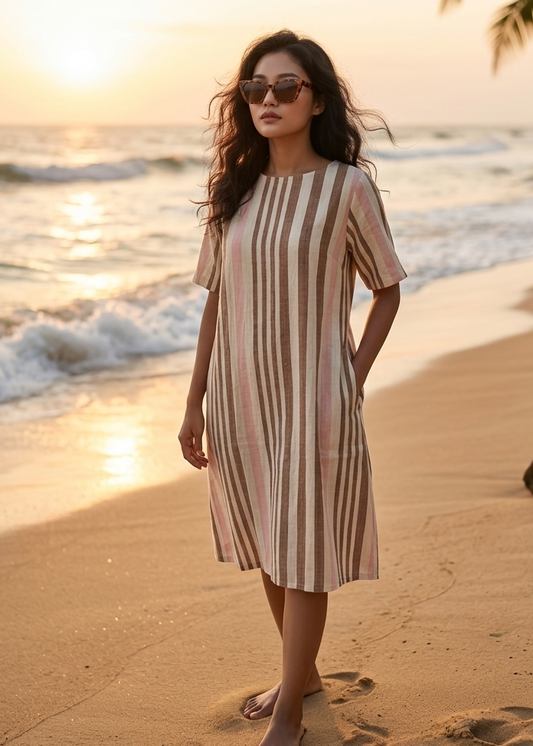 Linen Cotton Woman Dress SL293