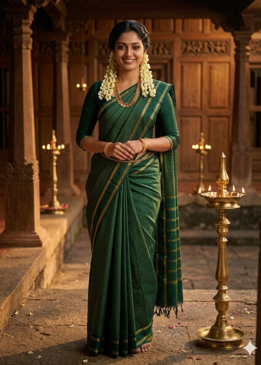 Dark Green Kalyani Cotton SL236