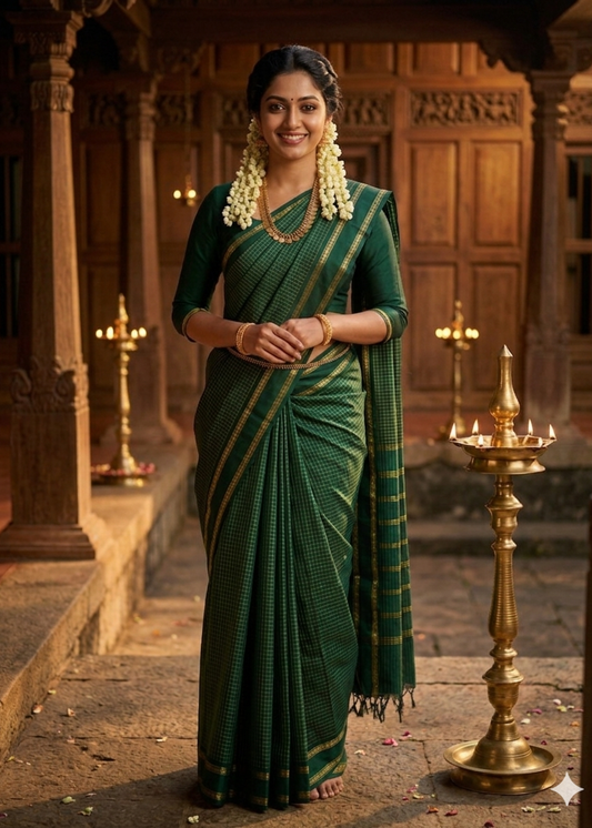 Dark Green Kalyani Cotton SL236
