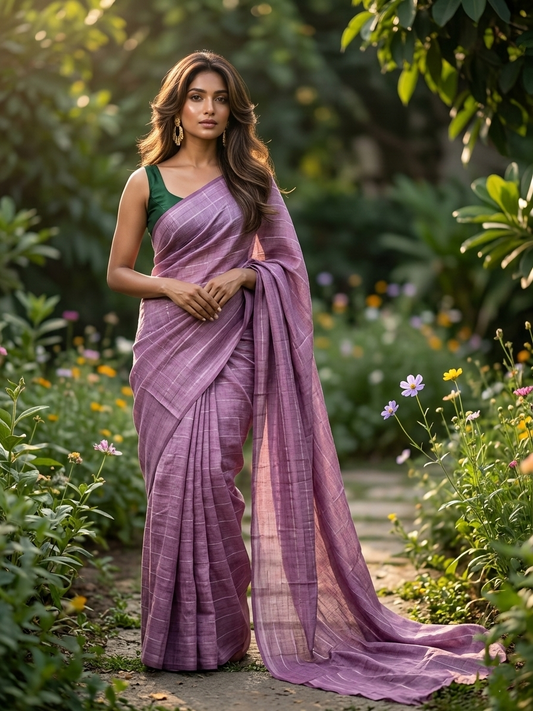 Southloom Desginer Vichithra Silks Saree in Lavender