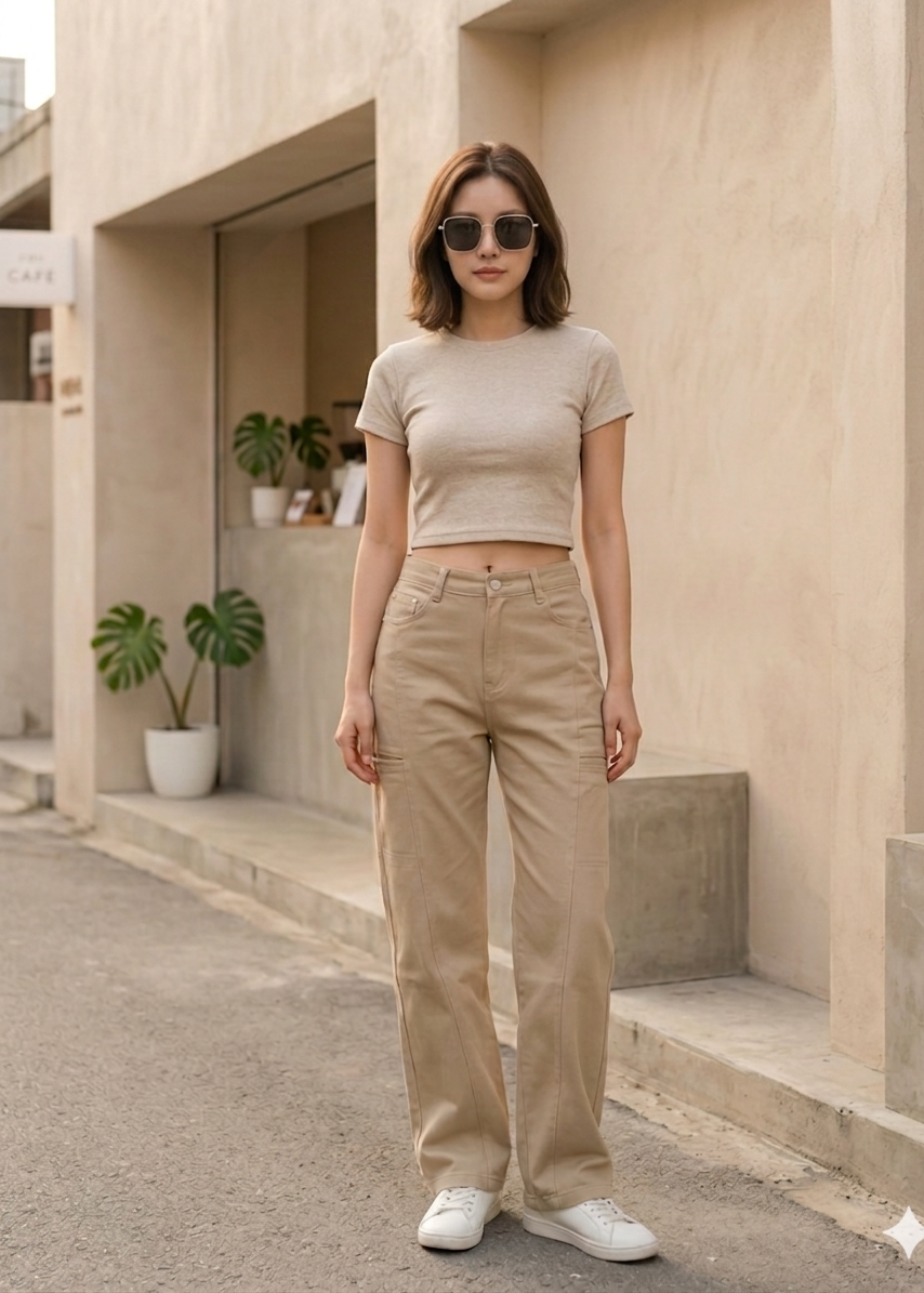 Straight Fit Trousers For Women SL294
