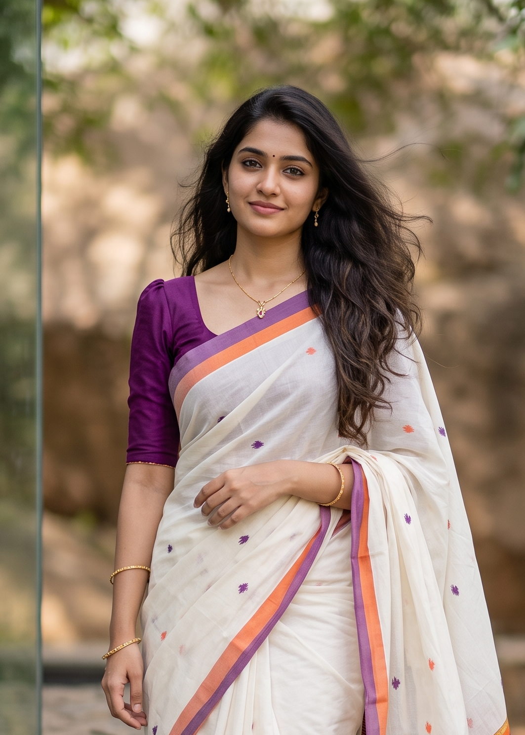 Southloom Blaramapuram Unakkupavu Premium Handloom Cotton Saree SL618