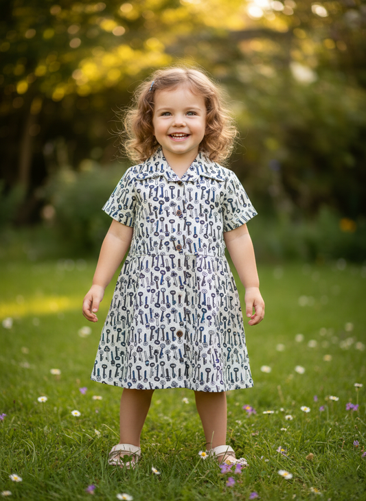 Southloom Pure Cotton Jaipur Printed Frocks for Girls (Age 1-2)