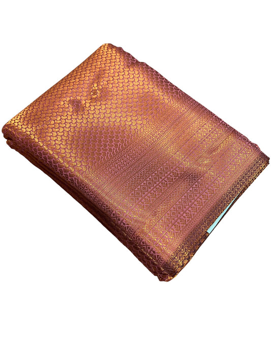 Southloom Premium Semi Silk Zari Work Brocade Saree in Bridal Pink with Matching Pallu