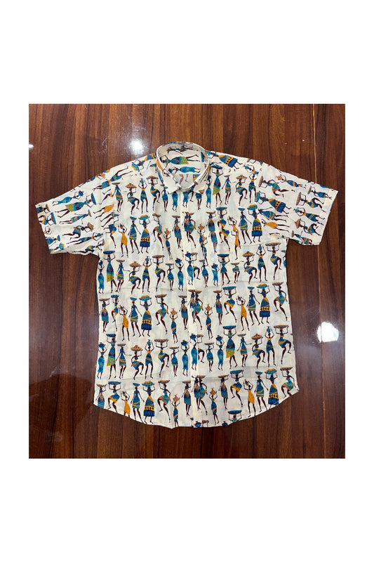 Southloom Jaipur Pure Cotton Printed Shirt For Men (3XL)