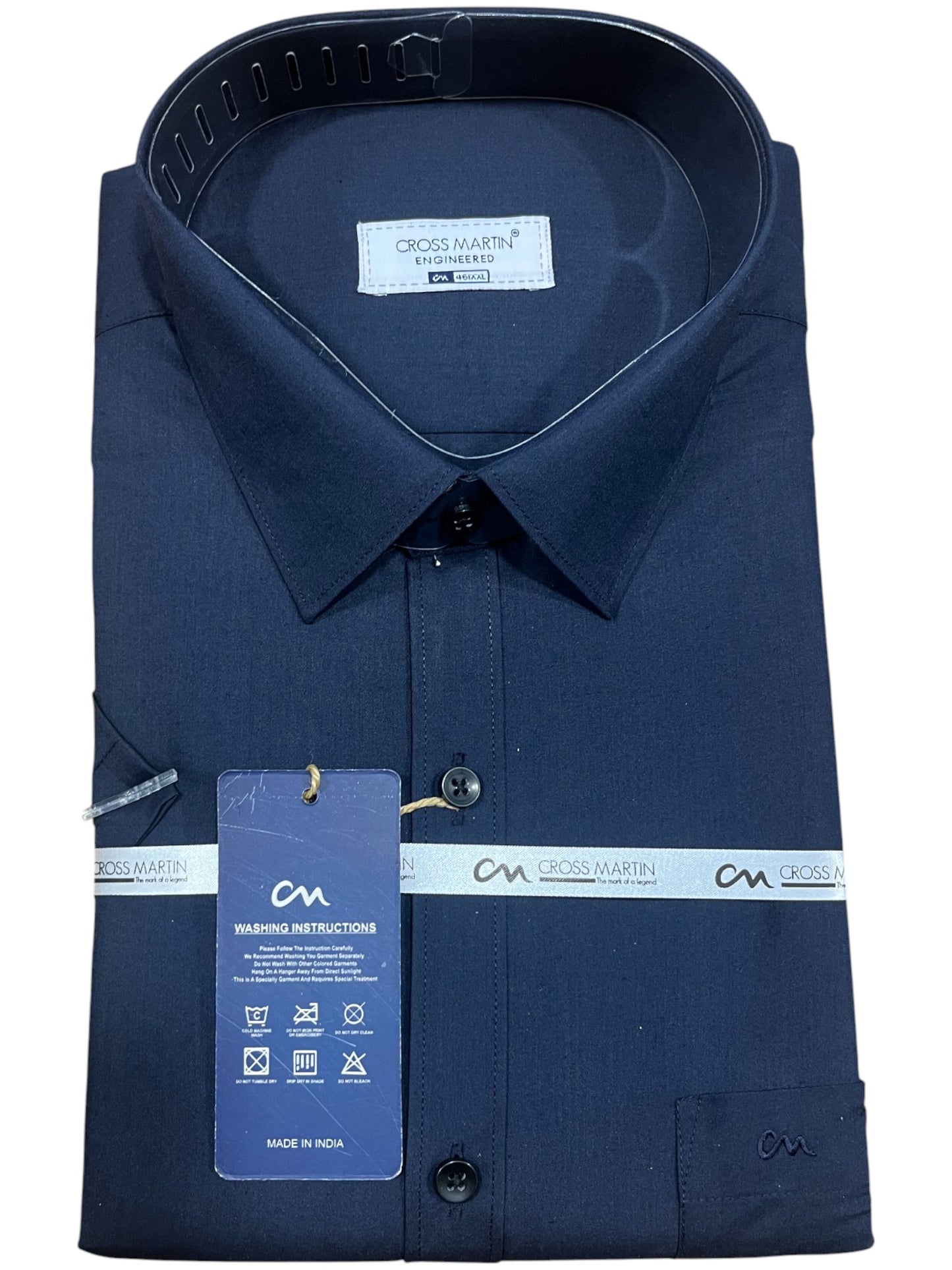 Southloom Pure Cotton Blue Plain Shirt (46 HS)