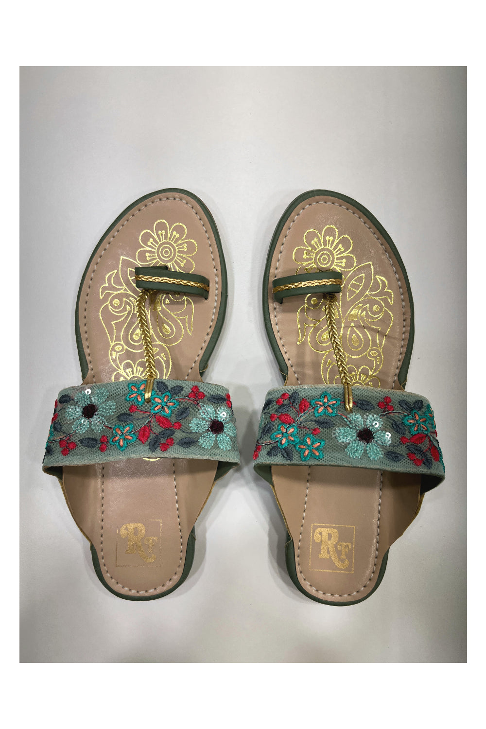 Southloom Jaipur Handmade Embroidered Sandals