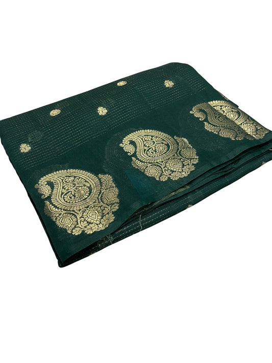 Southloom Georgete Banarasi Silk Saree with Woven Work on Body and Borders