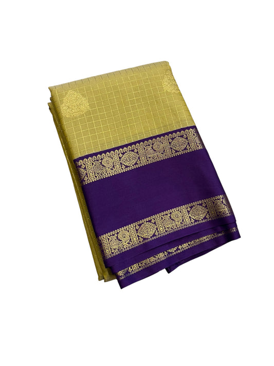 Southloom Banarasi Semi Silk Saree with Woven Work on Body (Green)