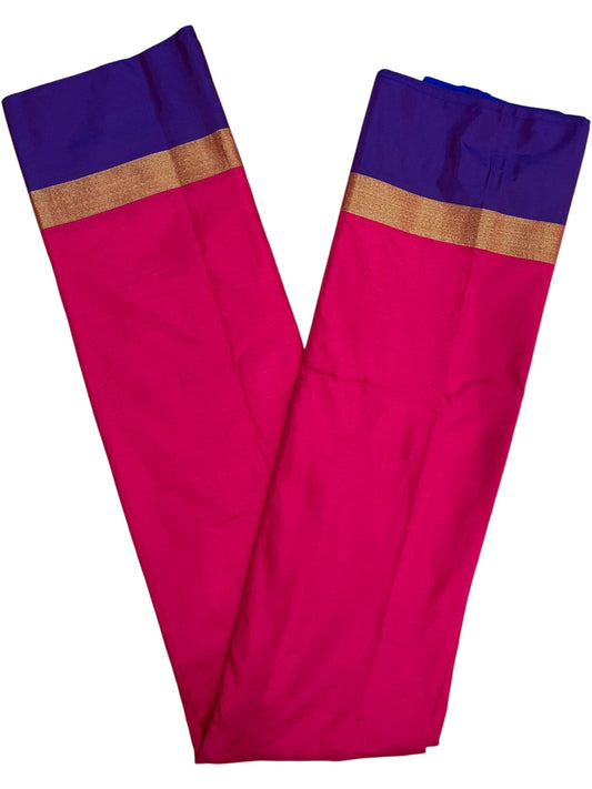 Southloom Semi Silk Saree Pink And Violet