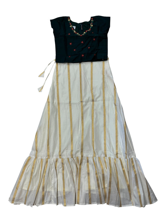 Southloom Kerala Cottan  Pavada Blouse  for Kids