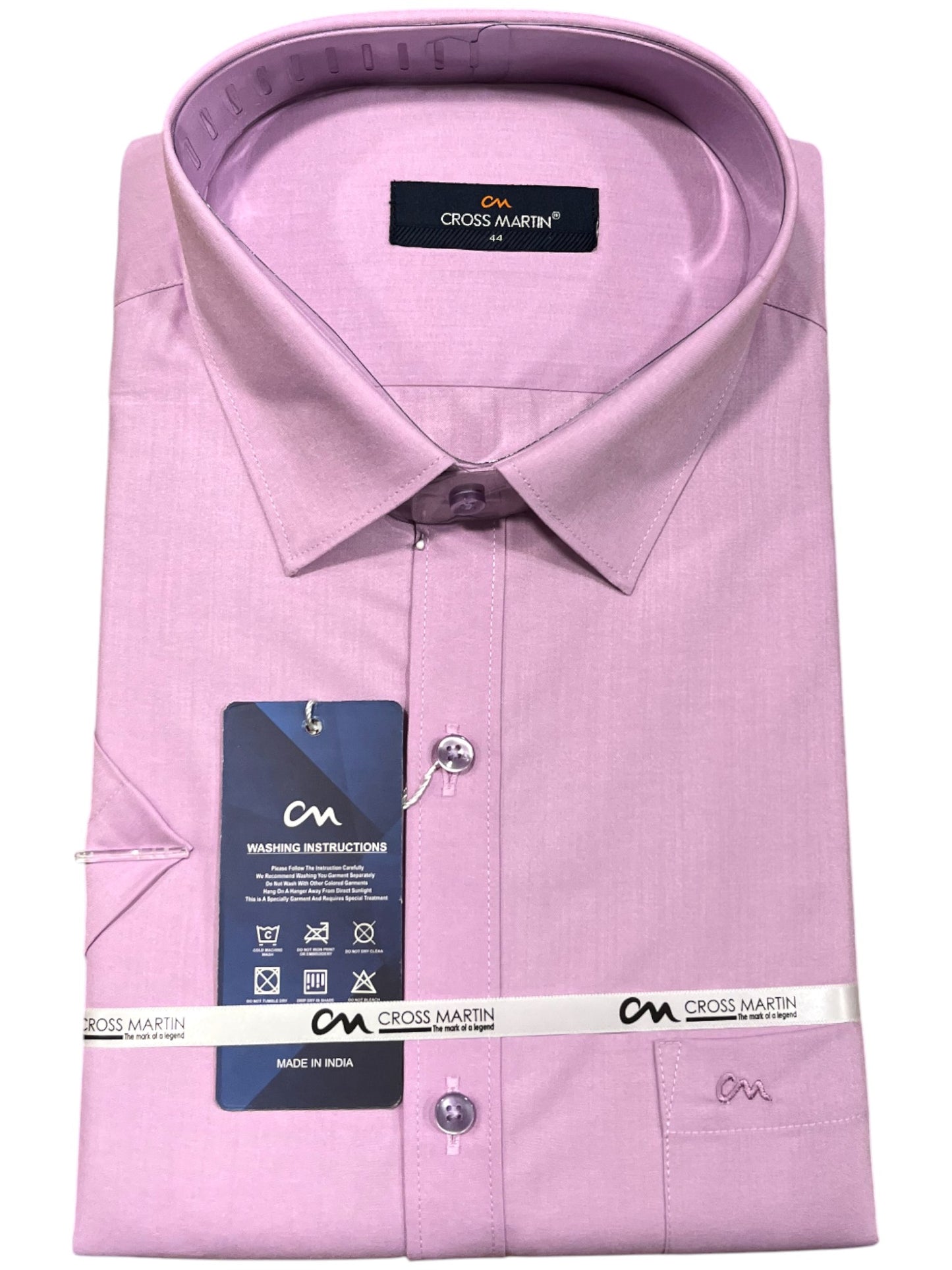 Southloom Pure Cotton Pink Plain Shirt (44 HS)